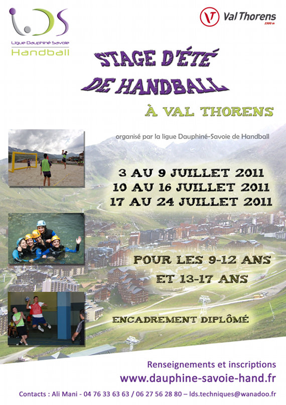 Affiche stage handball